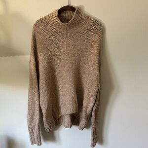 H&M Cozy Tan Turtleneck Sweater